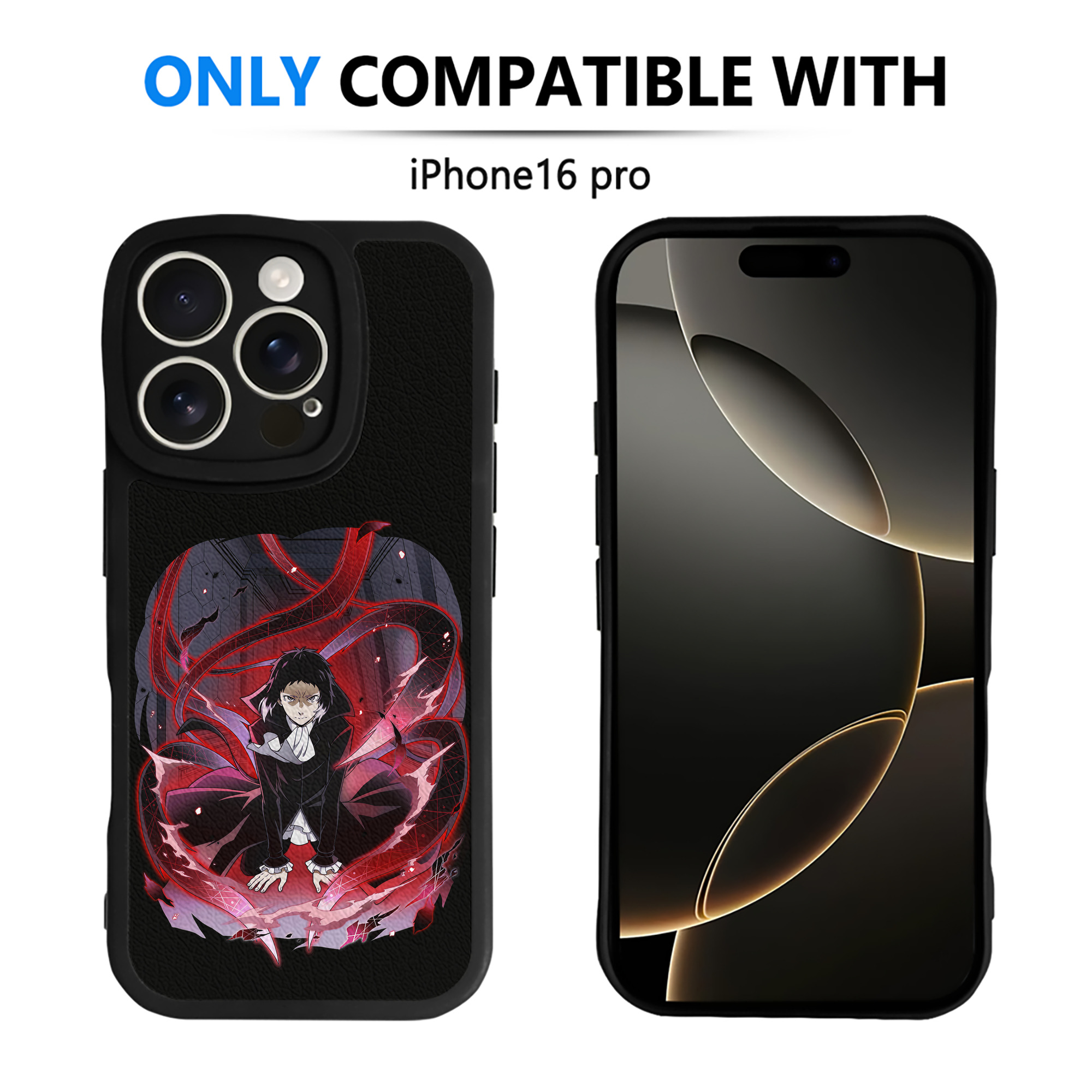 （画像用） 文豪ストレイドッグス Bungo Stray Dogs 【iPhone 16シリーズ対応】シリコンスマホケース（レザー調） 材質：シリコン